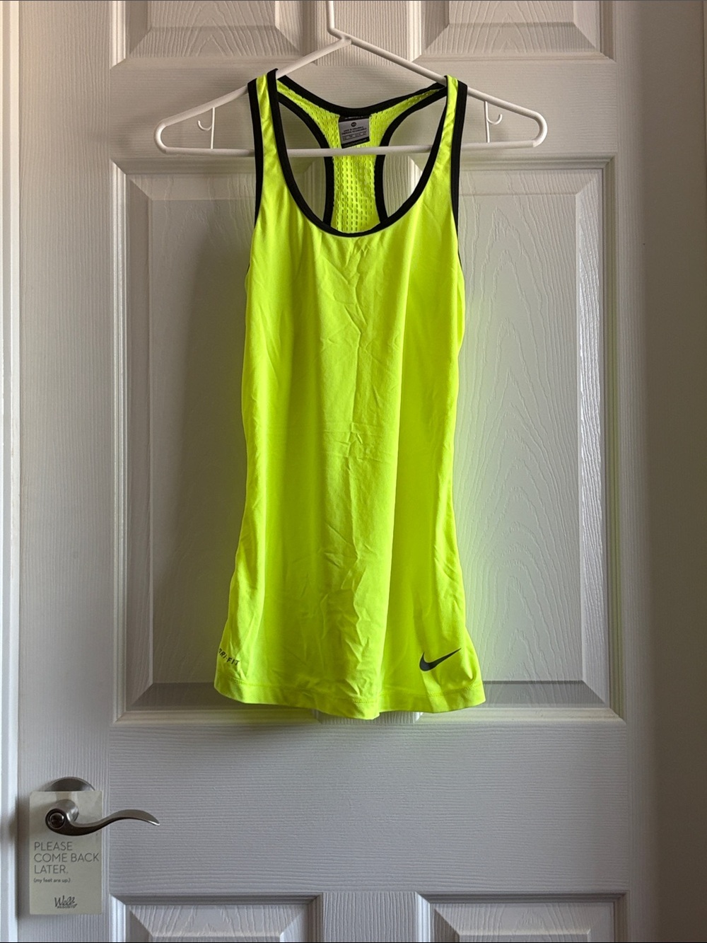 Nike Neon Yellow Tank with Black Trim Racerback